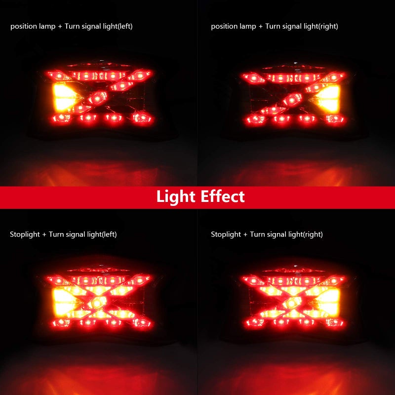 MFC PRO Integrated LED Tail Lights for 2017-2025 Kawasaki 650 Z650 Z900 ZH2 -Smoke Lens - Image 4